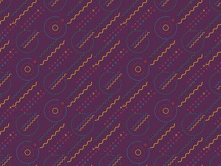 Seamless bright spring pattern with  arrow and   geometry.