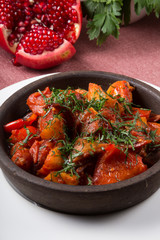 Bowl of mixed vegetables stew
