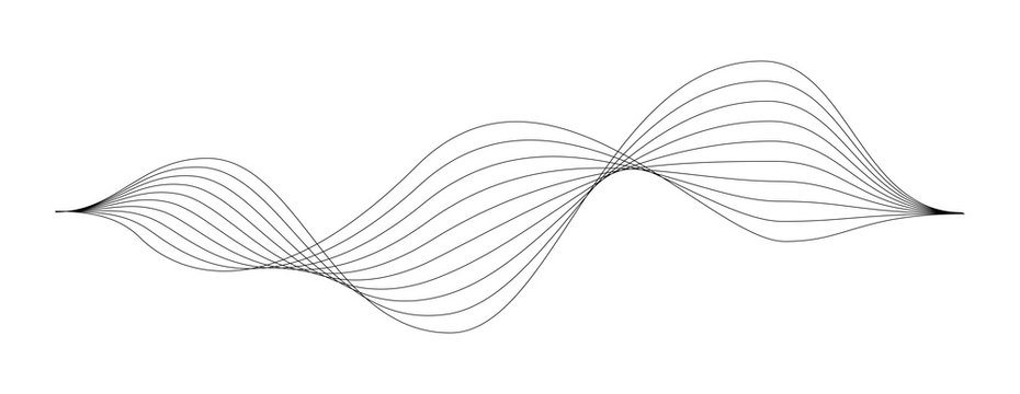 ENERGY FLOW DESIGN. MODERN WAVE LINE. FREQUENCY DIGITAL ILLUSTRATION. 