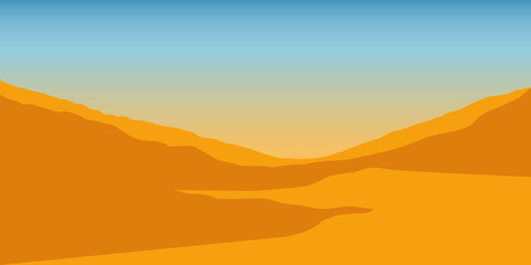 desert landscape outdoor adventure vector illustration EPS10