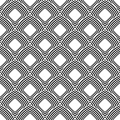 Abstract geometric black and white seamless pattern for web page, textures, card, poster, fabric, textile. Monochrome graphic repeating design. Modern minimalist stylish squared ornament.