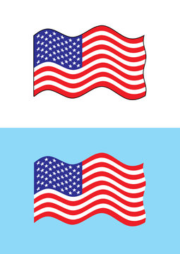 american flag clipart