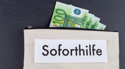 Finanzielle Soforthilfe - concept shot