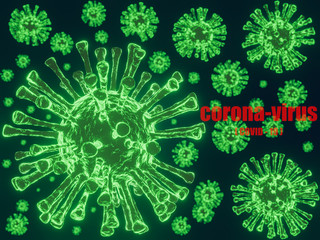 Stop Covid-19 Sign & Symbol, Dangerous of coronavirus COVID-19 concept. virus pathogen respiratory influenza covid virus cells at wuhan from china.