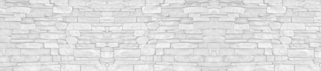 panorama  white clean Slate Marble Split Face Mosaic  pattern and background brick wall floor top...