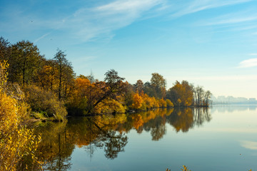 The northwest coast of the Upper Iset Pond, the city of Yekaterinburg.