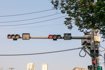 traffic lights on road
