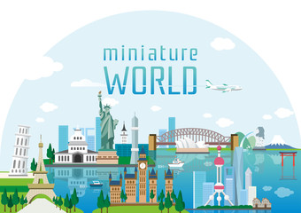 illutration of miniature world