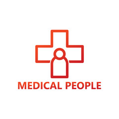 Obraz premium Medical People Logo Template Design