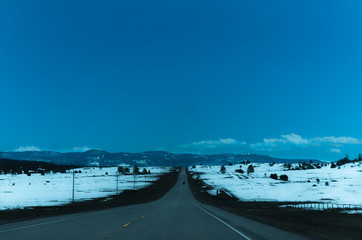 Colorado road in spring 