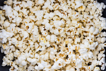 Overhead of fresh popcorn