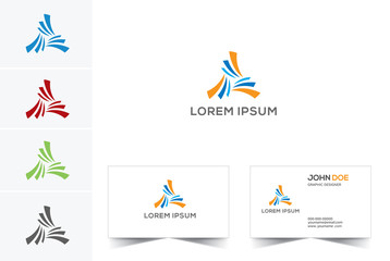 Vector business logo concept illustration and abstract shapes. Design element.