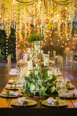 elegant decoration for the wedding party