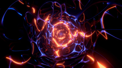 Abstract Organic Tunnel Background 3d Render