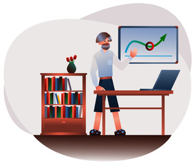 Freelancer workin at home, remote work