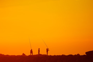 Fototapeta na wymiar Fishermen