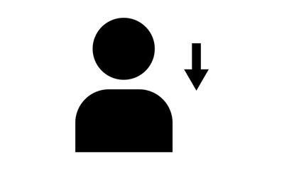 Download, arrow, character, down, person, user, man, free, app, website, information, data, site free vector icon