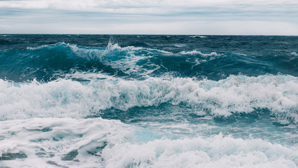 waves on the blue sea