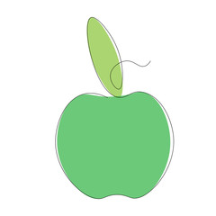 Apple icon on white background. Vector illustration.