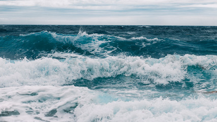 waves on the blue sea