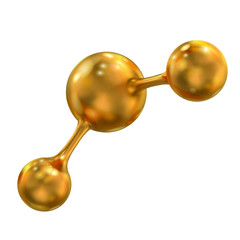 Copper molecule model. Vector illustration isolated on white background.