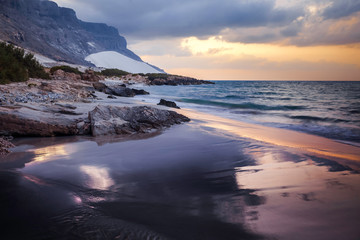Fototapeta na wymiar Sand dune of Arher beach on Socotra island, Yemen