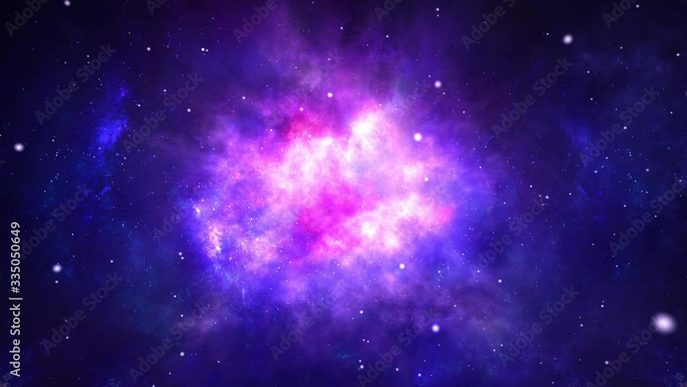 Poster scenic spiral infinite galaxy outer space travel center moving stars nebula loop animation. flying i