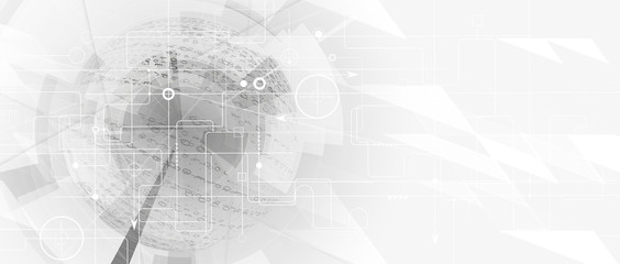 Technology data background, idea of global business solution