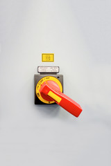 高電圧用大型スイッチのアップ。素材イメージ用