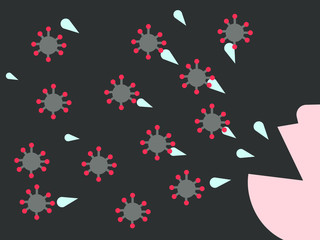 The covid-19 virus can spread the infection by droplets caused by breath / talk / cough and sneezing.