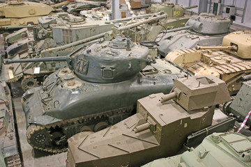 Vintage military tanks