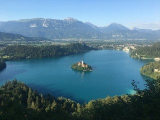 Lake Bled from above 
