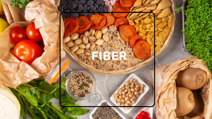 healthy clean food selection high in antioxidants vitamin fiber