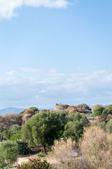 Fototapeta na wymiar Typical nuragic landscape in Sardinia