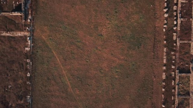 Remains of the Ancient Roman City of Doclea Aerial View. Drone View Around Ancient City of Doclea. Pogled na Anticki Grad Duklju u Pipierima.