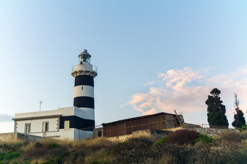 Cagliari, Calamosca lighthouse at sunset