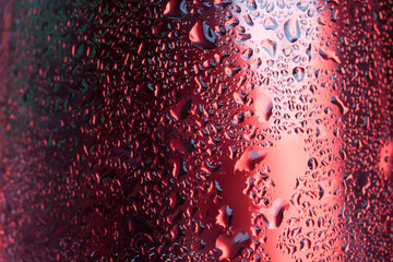 Water drops on metal surface. Abstract background