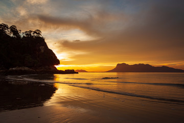 Landscape at beach in Borneo Bako national park Malaysia