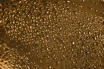 Water drops on metal surface. Abstract background