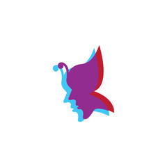 Unique butterfly face design vector illustration