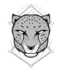 cheetah LOGO in black and white.