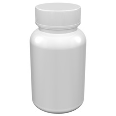  Realistic 3D Bottle Mock Up Template on White Background.3D Rendering