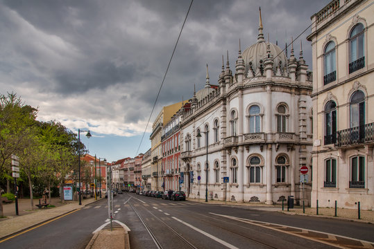 view of Principe Real area in Lisbon Downtown