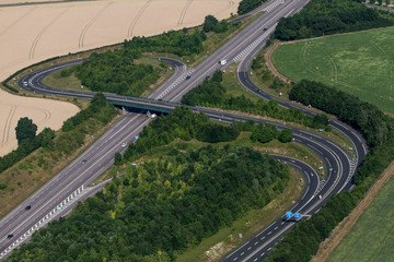 Photo aerienne de la campagne de l'Oise