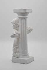 angel wings figurine sculpture column candlestick  Amur gypsum  