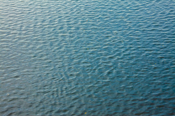 Cool-background texture of blue water with light ripples