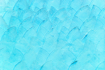 Cool-background texture of decorative stucco of blue color with a beautiful pattern and pattern