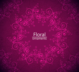 Vintage vector botanical illustration. Abstract background with flowers. Vector illustration