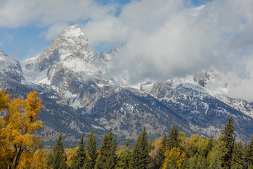 Obraz premium Scneic Landscape in Grand Teton National Park jesienią