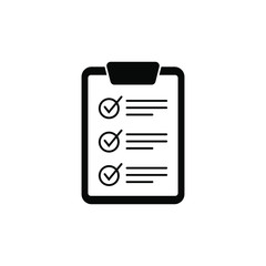 Clipboard icon. Checklist sign symbol for web site and app design.